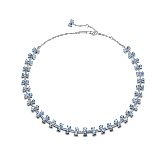 Bridgerton zilā tauriņa kaklarota