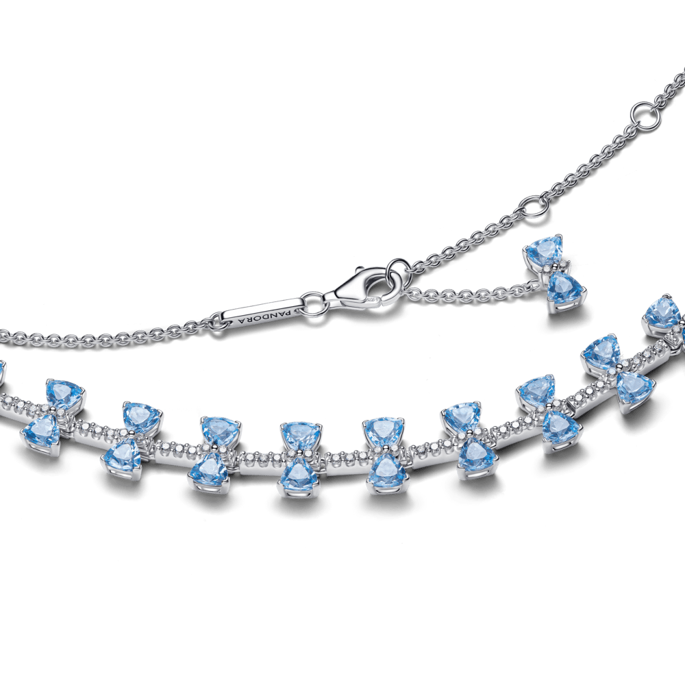 Bridgerton zilā tauriņa kaklarota