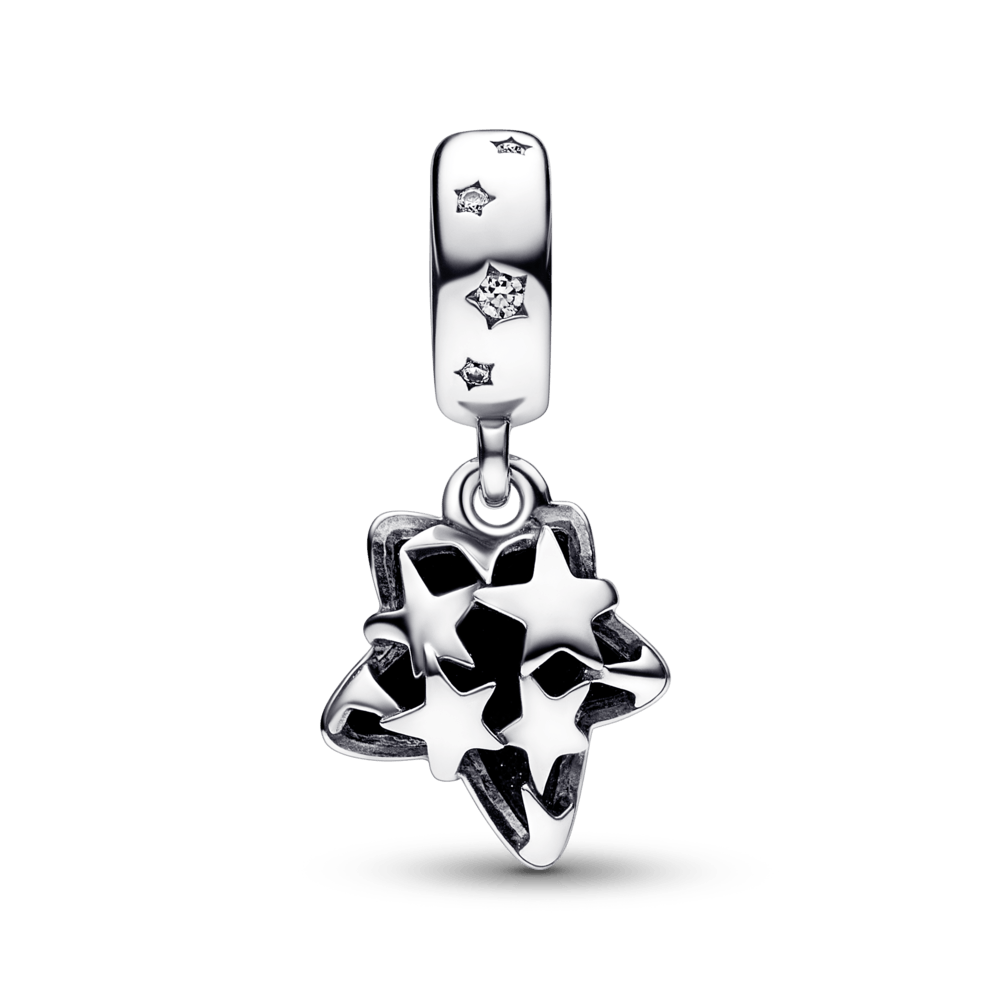 Piekarināmais Murano amulets ar debesu galaktikas zvaigzni