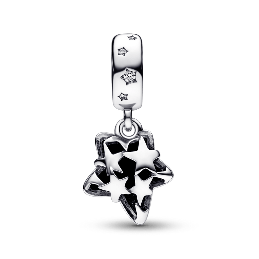 Piekarināmais Murano amulets ar debesu galaktikas zvaigzni