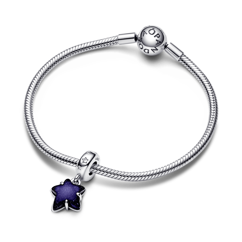 Piekarināmais Murano amulets ar debesu galaktikas zvaigzni