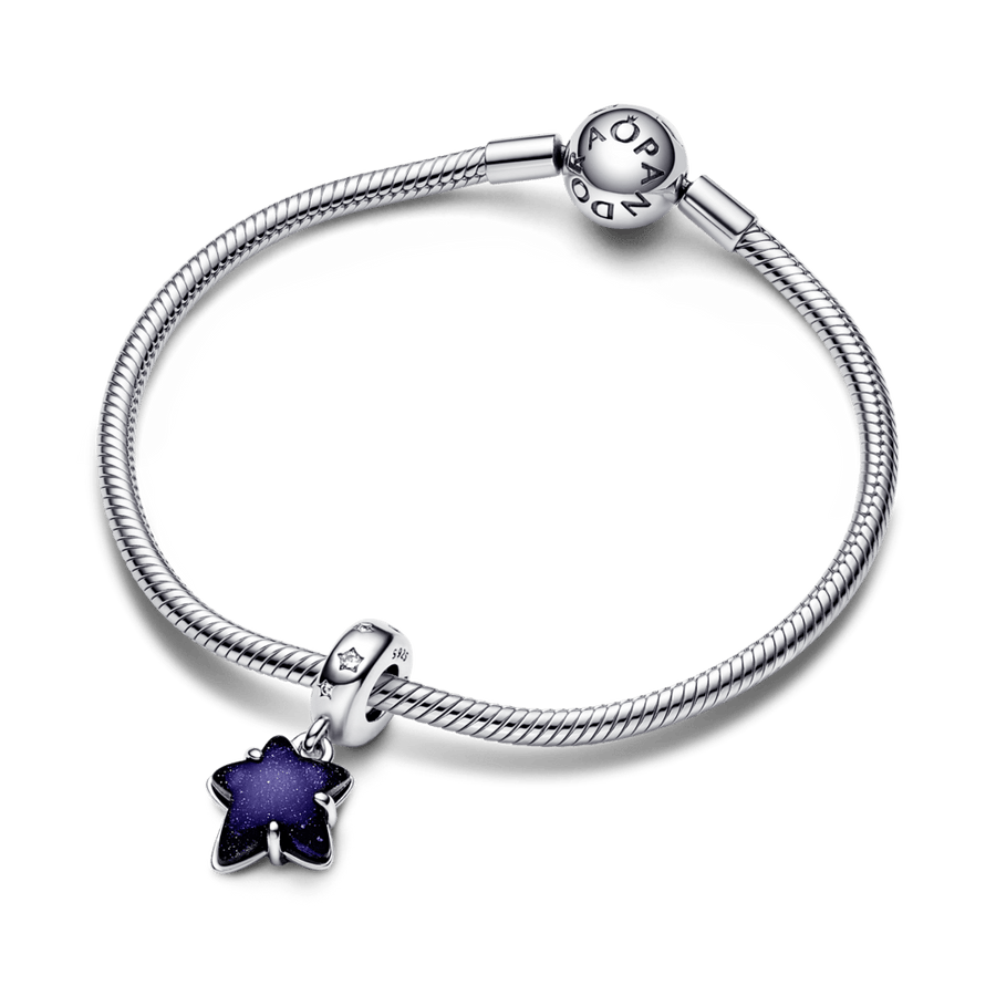 Piekarināmais Murano amulets ar debesu galaktikas zvaigzni