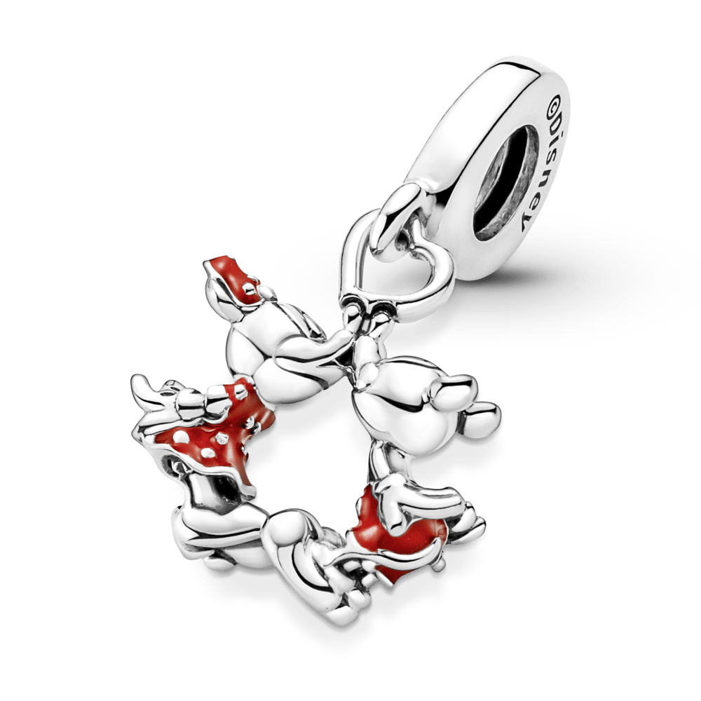 Piekarināmais Disney Mikija un Minnijas skūpstu amulets