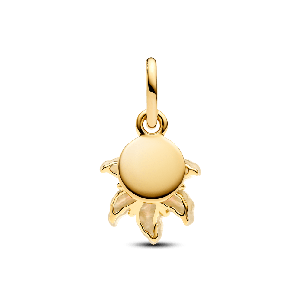 Tumsā spīdošs Disney sapinušos ziedu amulets