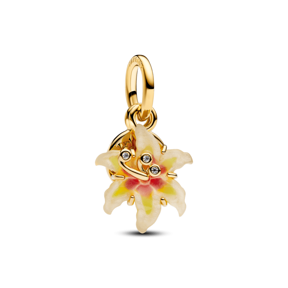 Tumsā spīdošs Disney sapinušos ziedu amulets