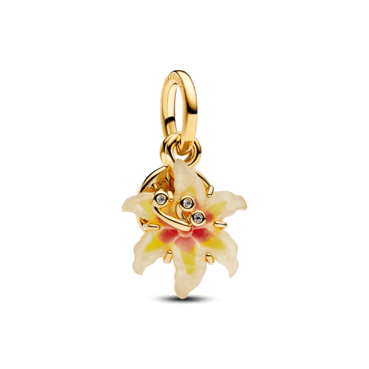 Tumsā spīdošs Disney sapinušos ziedu amulets