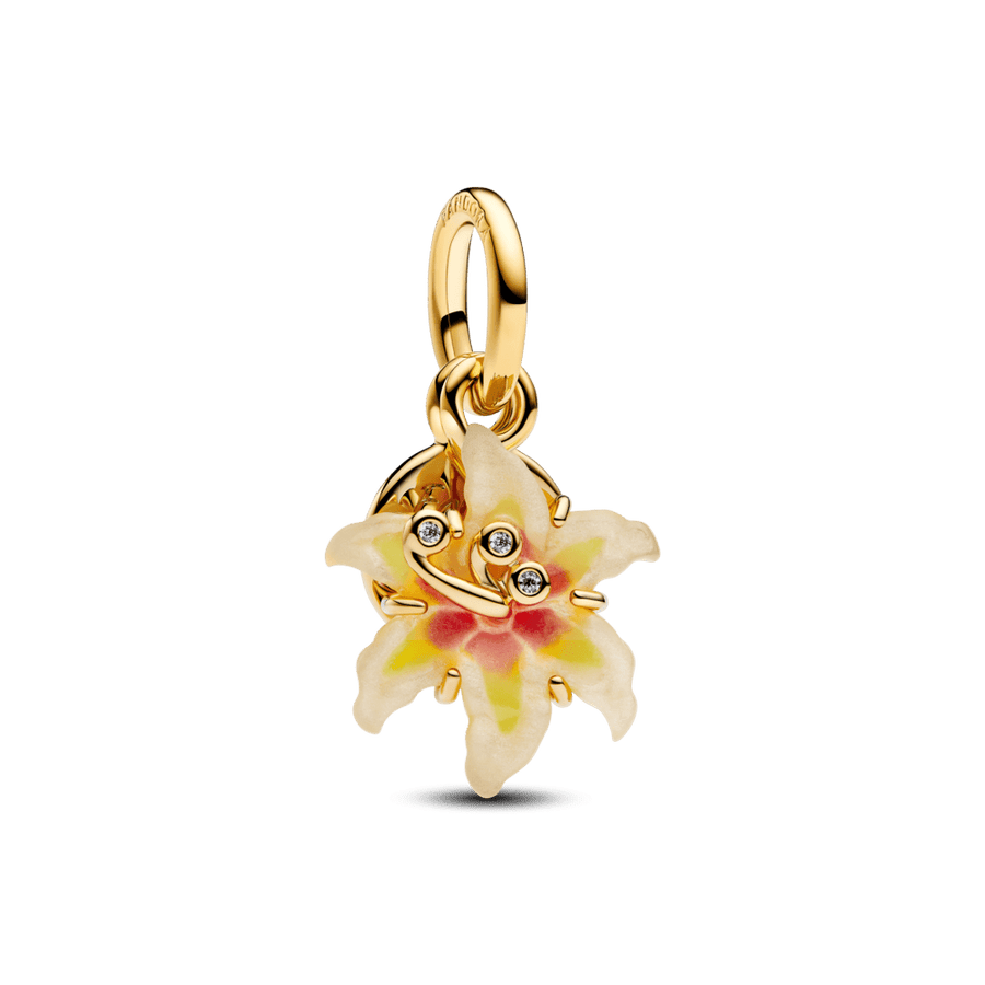 Tumsā spīdošs Disney sapinušos ziedu amulets