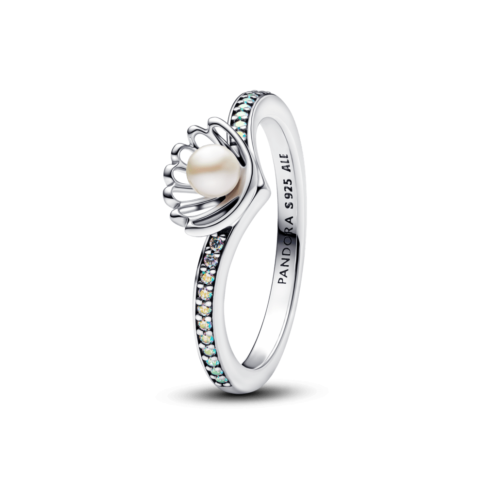 Disney Princess Ariel Shell saldūdens kultivētas pērles gredzens