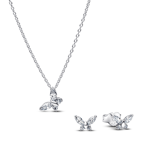 Dāvanu komplekts: Taureņa kniedes kaklarota & Tauriņa kniedes auskari