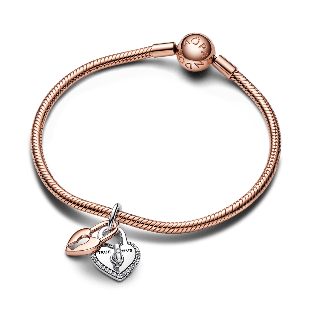 Divtoņu pagriežāmās sirds slēdzenes dubultais amulets