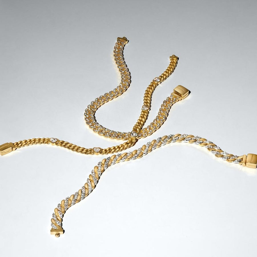 Kubas ķēdes sirds rokassprādze