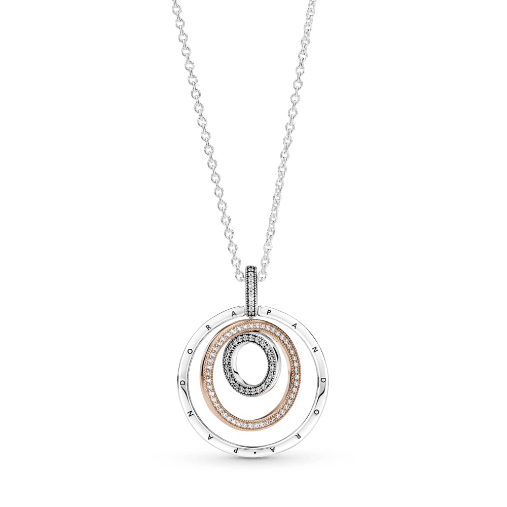 Kaklarota un kulons ar divtoņu aplīšiem