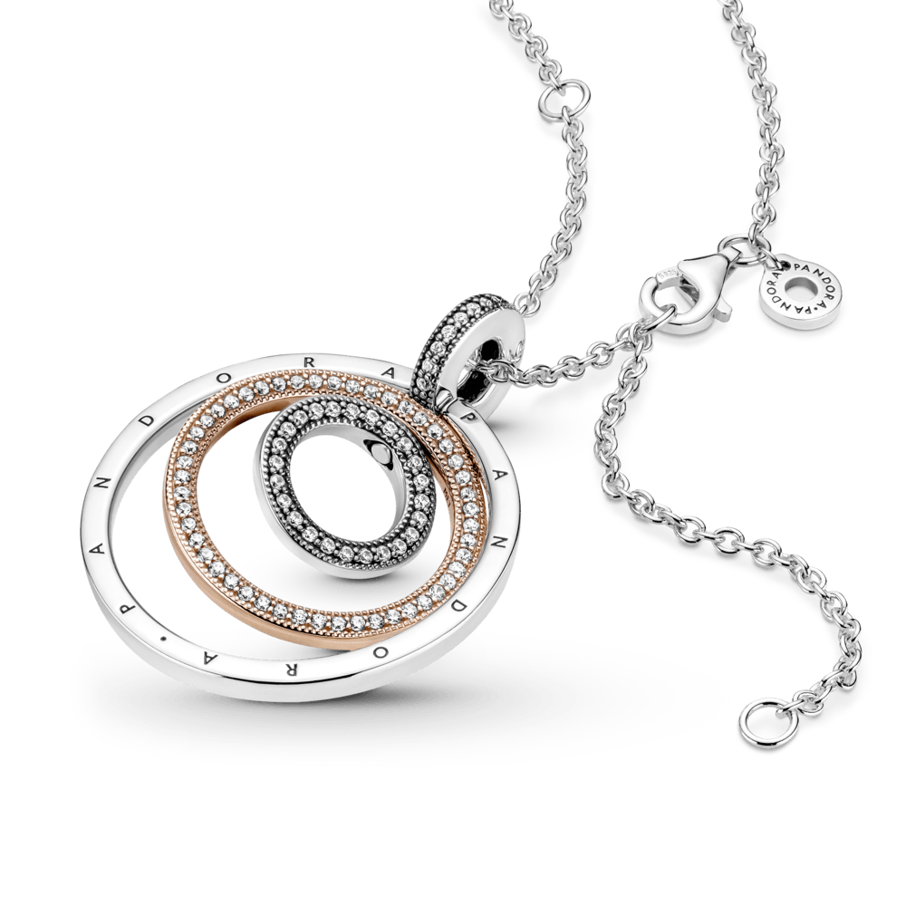 Kaklarota un kulons ar divtoņu aplīšiem