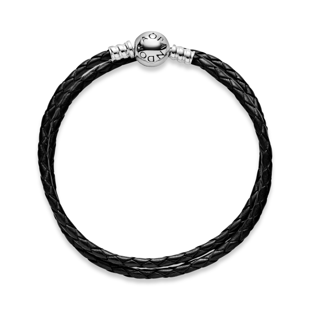 Pandora Moments dubultā melnās ādas aproce