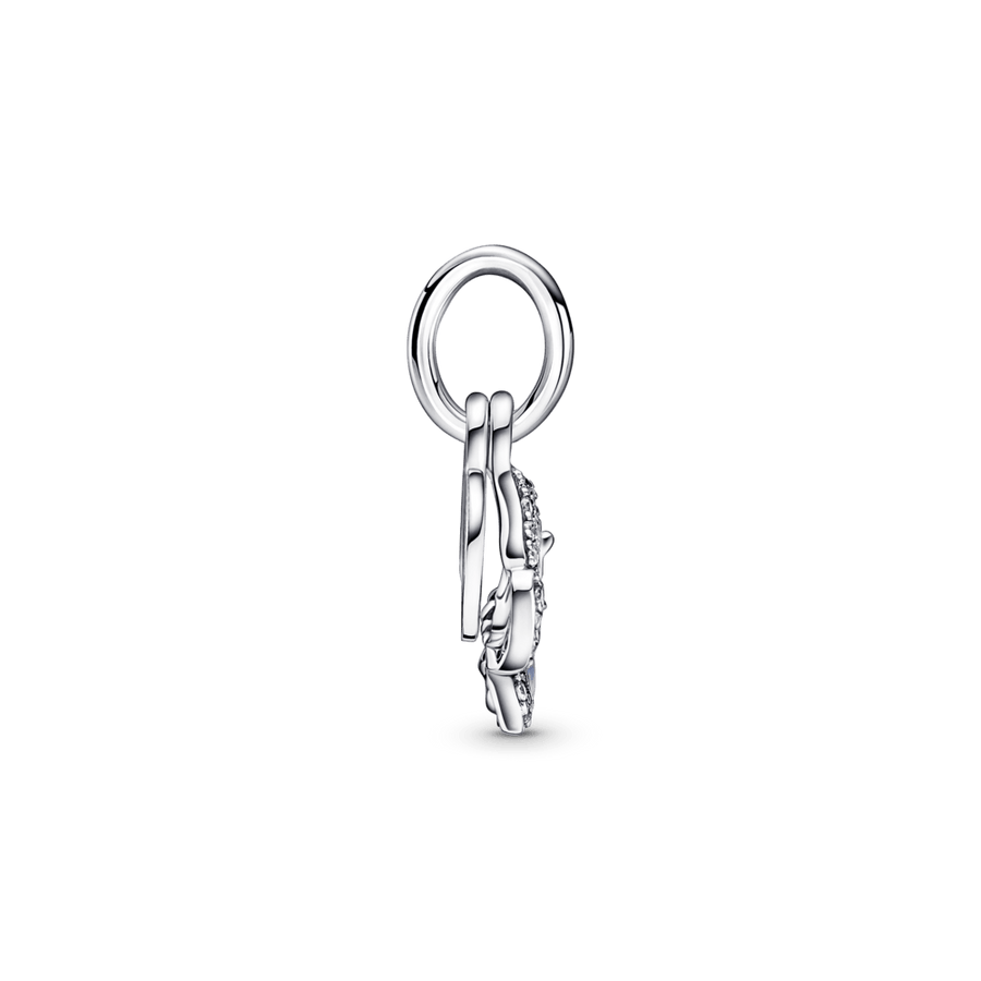 Piekarināmais zilā tauriņa un pēdiņu amulets