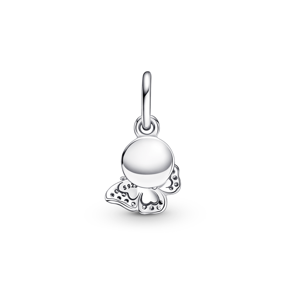 Piekarināmais zilā tauriņa un pēdiņu amulets