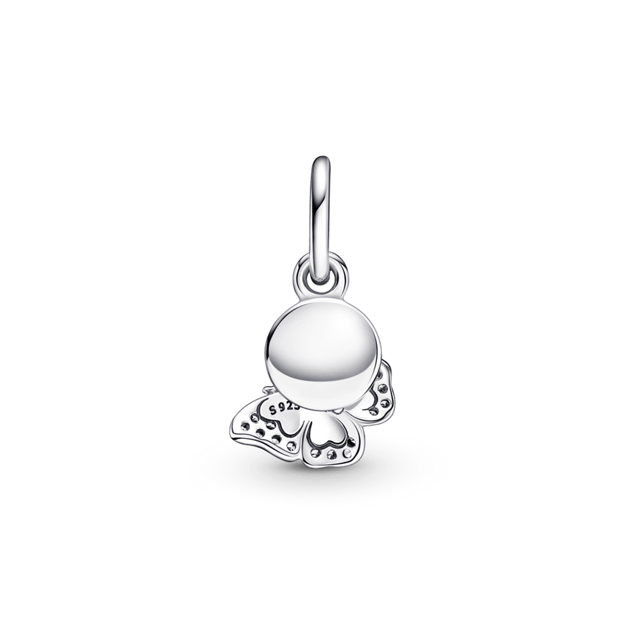 Piekarināmais zilā tauriņa un pēdiņu amulets