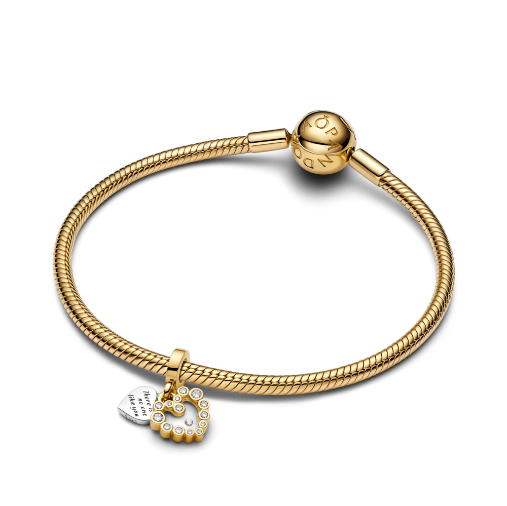 Mirdzošais dubultais sirds amulets