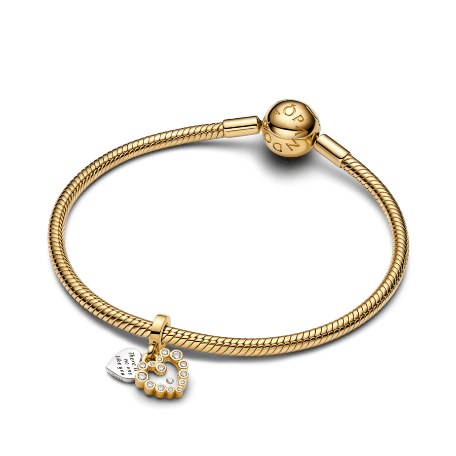 Mirdzošais dubultais sirds amulets