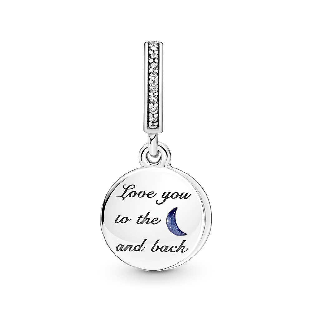 Dubultais, piekarināmais amulets ar koku un galaktikas mēneša motīvu