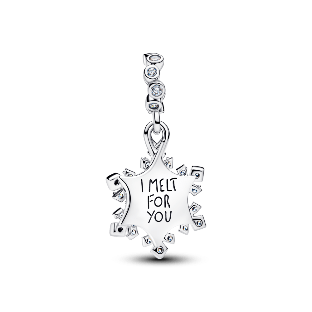 Opalescējošais sniegpārsliņas dubultā kulona amulets