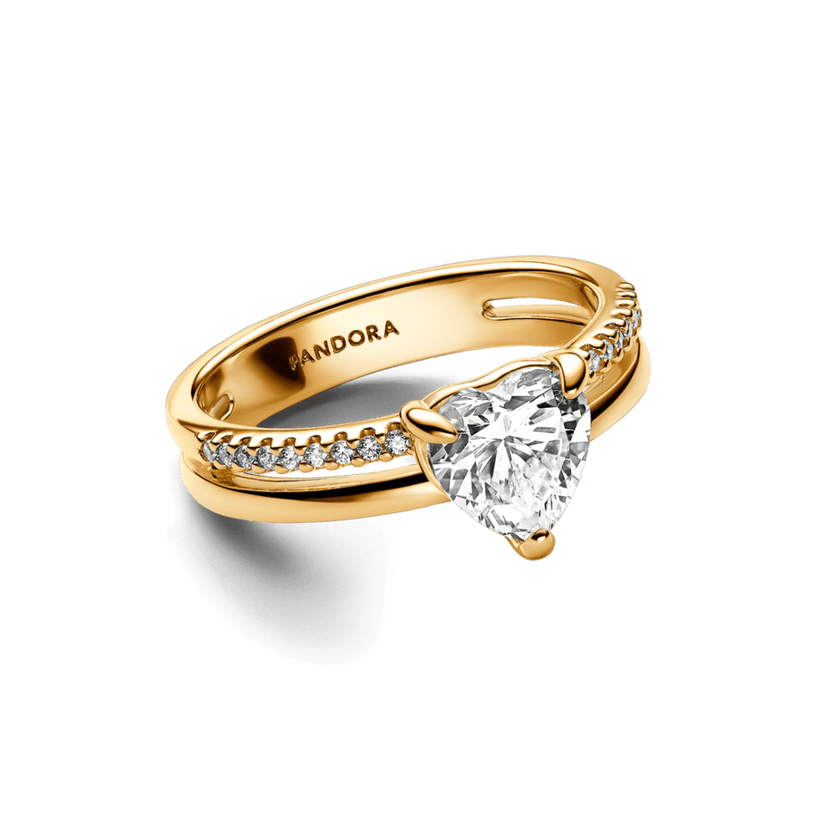 Divu joslu sirds gredzens