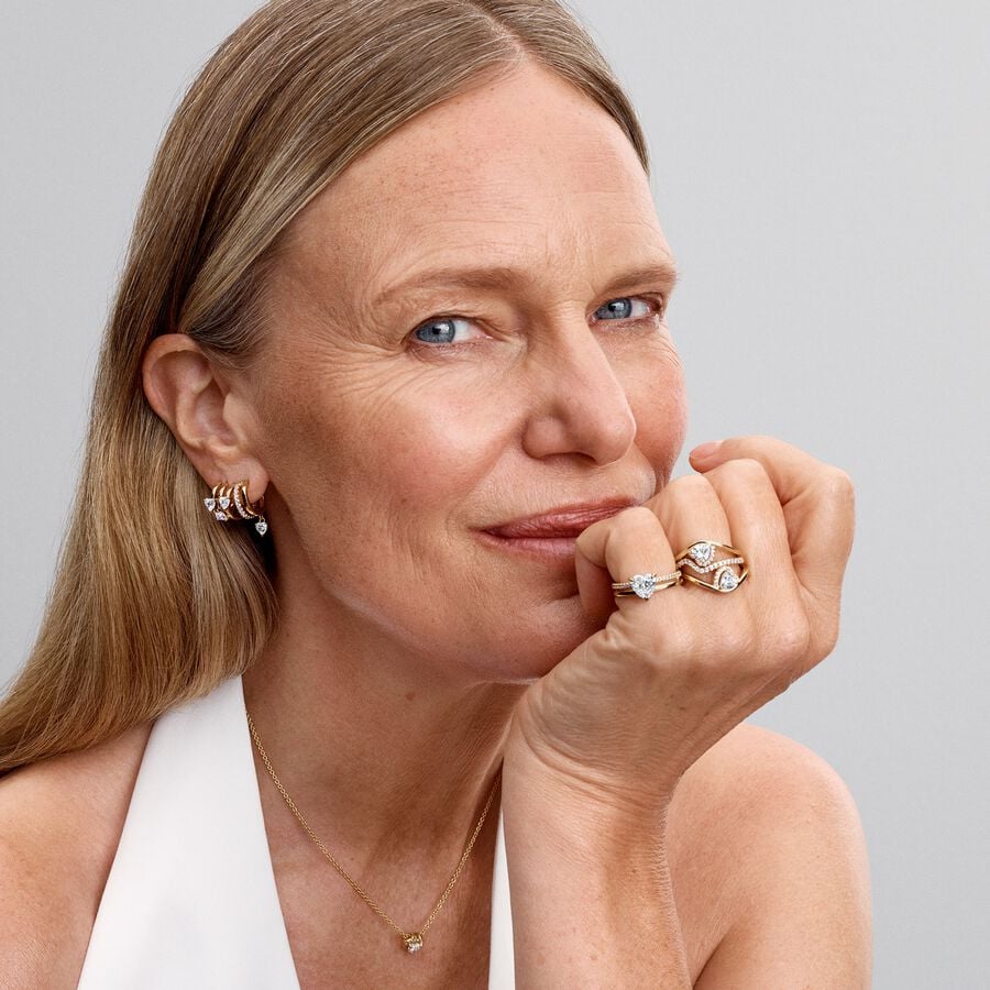 Divu joslu sirds gredzens