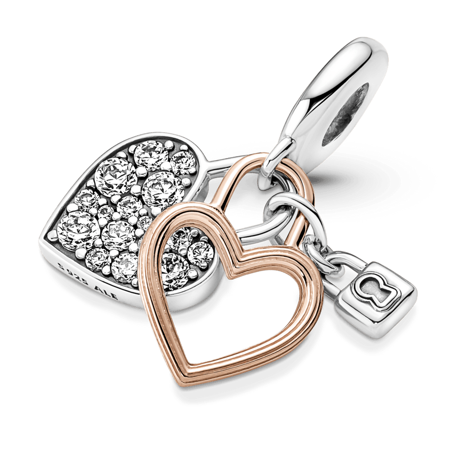 Dubultais piekarināmais amulets ar sirsniņas slēdzeni