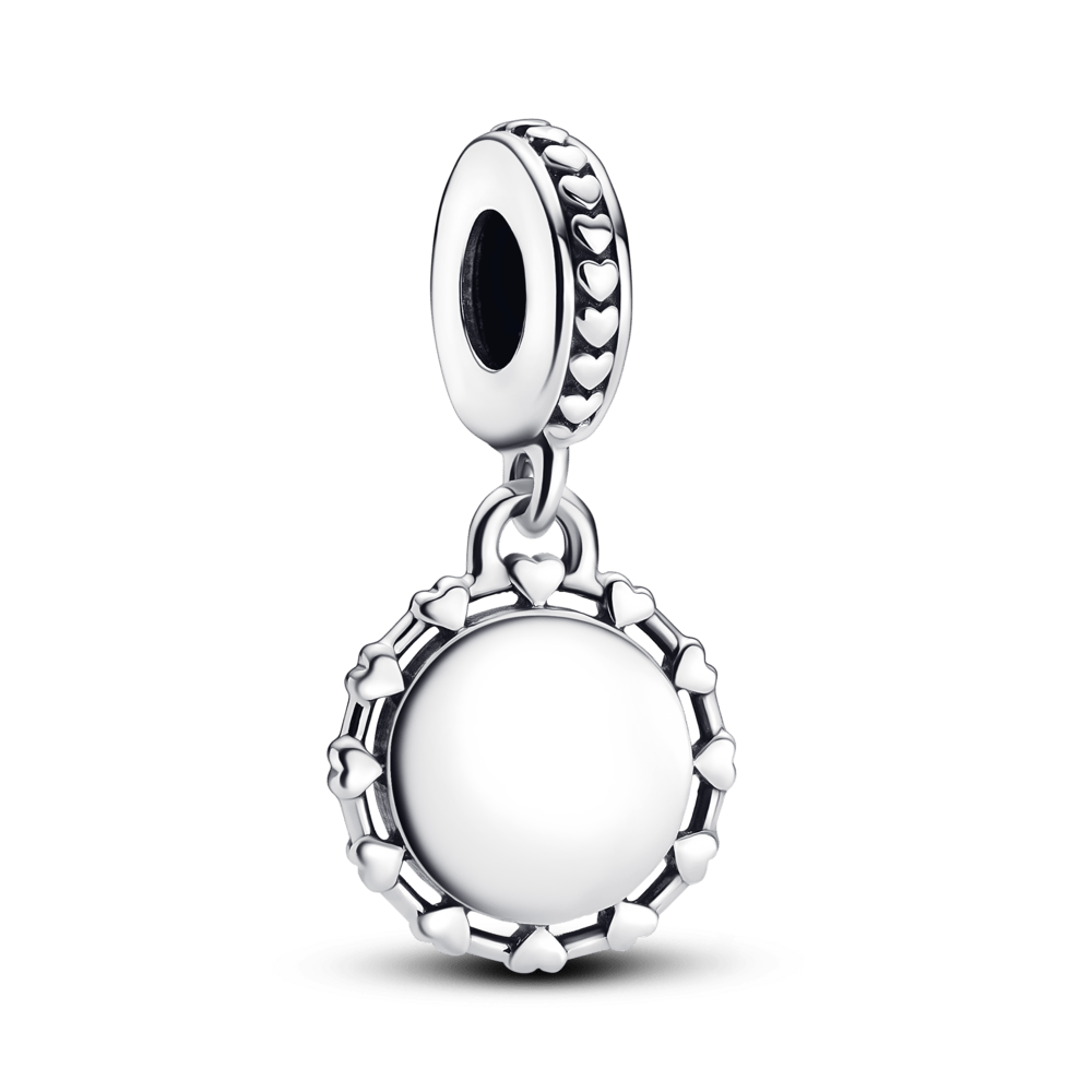 Iegravējamais amulets Disc & Hearts