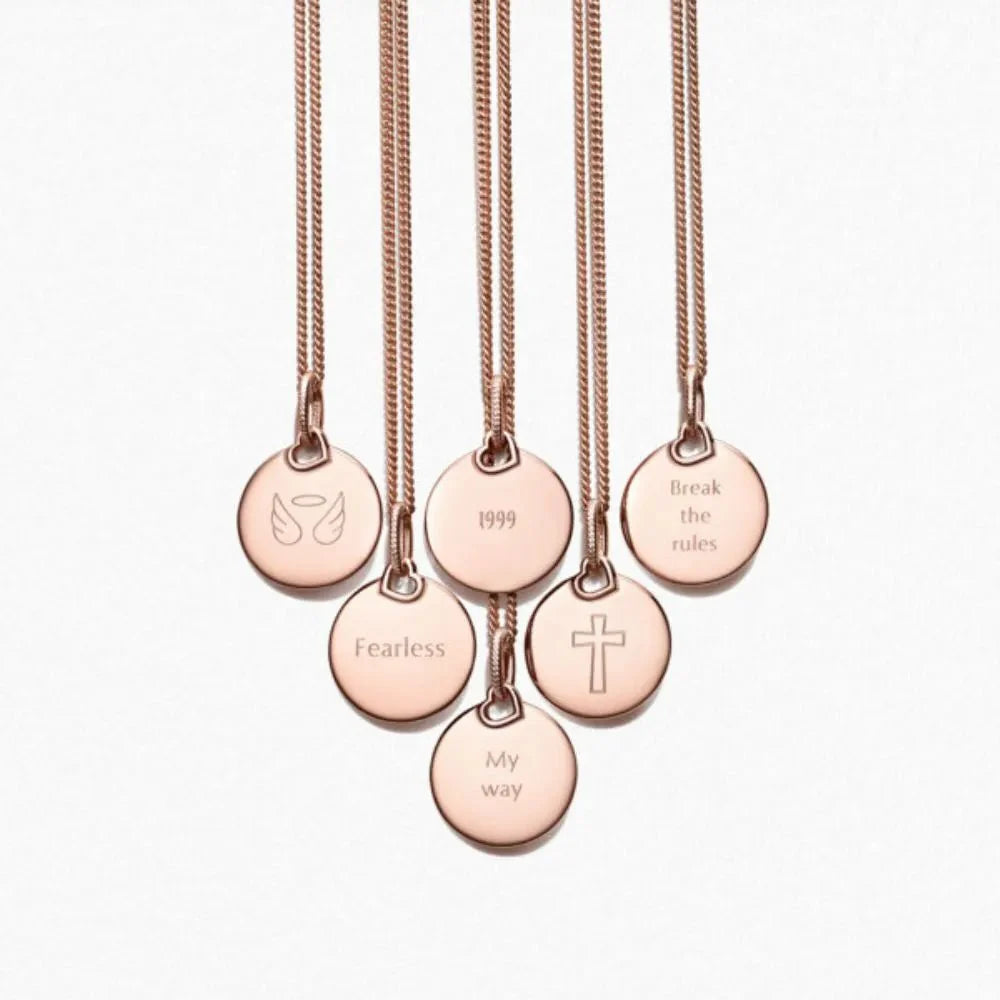 Iegravējams apļveida kulons