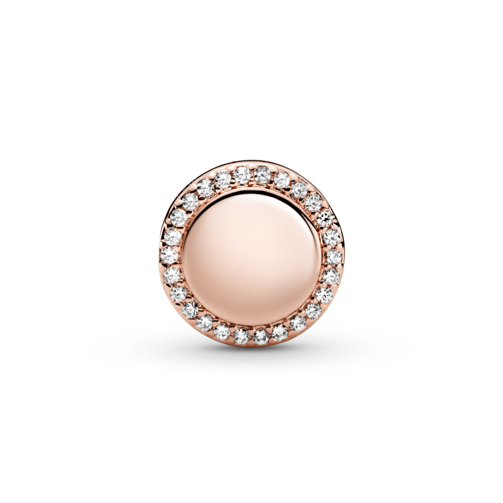 Mirdzošs iegravējams pogas amulets