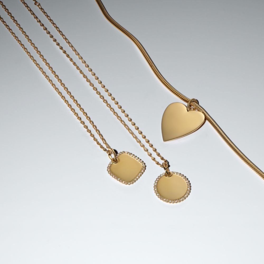 Iegravējamais apjomīgais sirds kulons