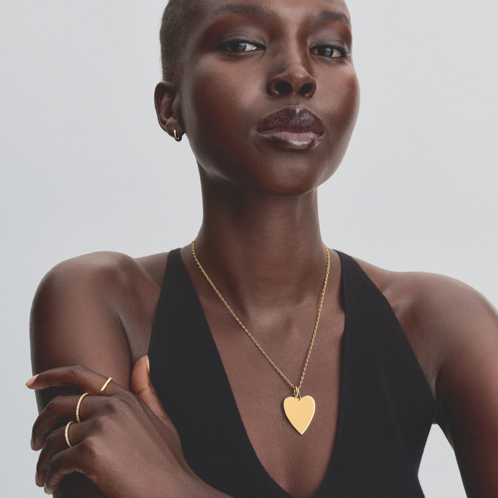 Iegravējamais apjomīgais sirds kulons