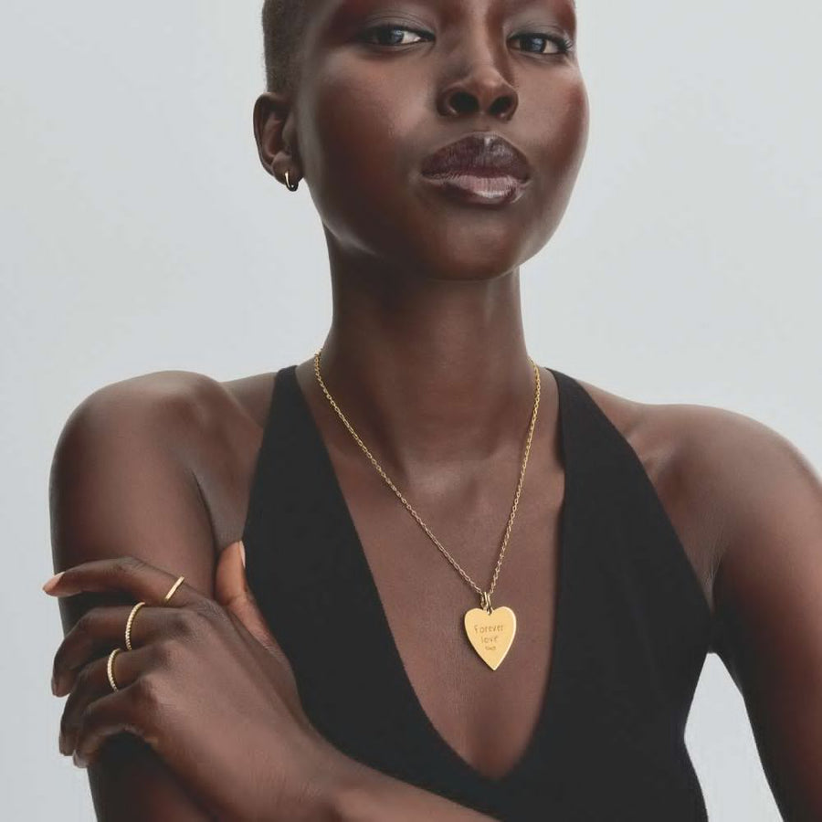 Iegravējamais apjomīgais sirds kulons