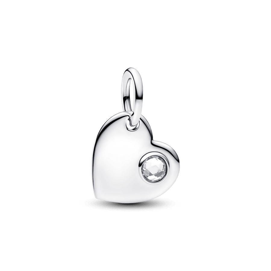 Aprīļa gravējamais sirds formas caurspīdīga akmens amulets