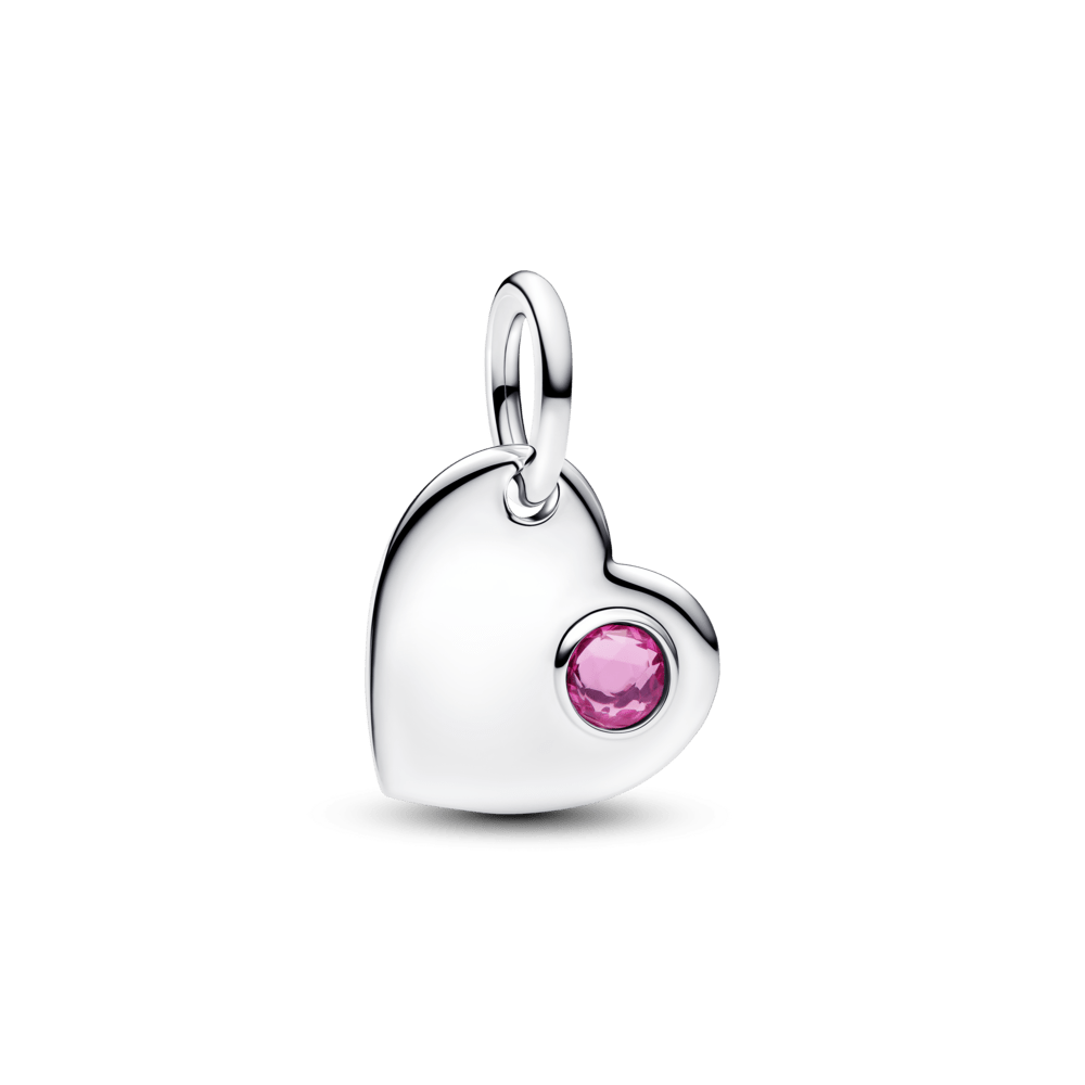 Iegravējams sirds rozā akmeņa amulets