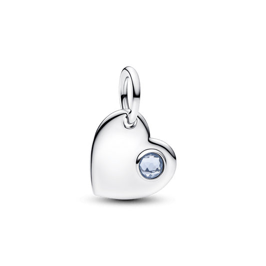 Iegravējams sirds jūras zilās krāsas akmeņa amulets