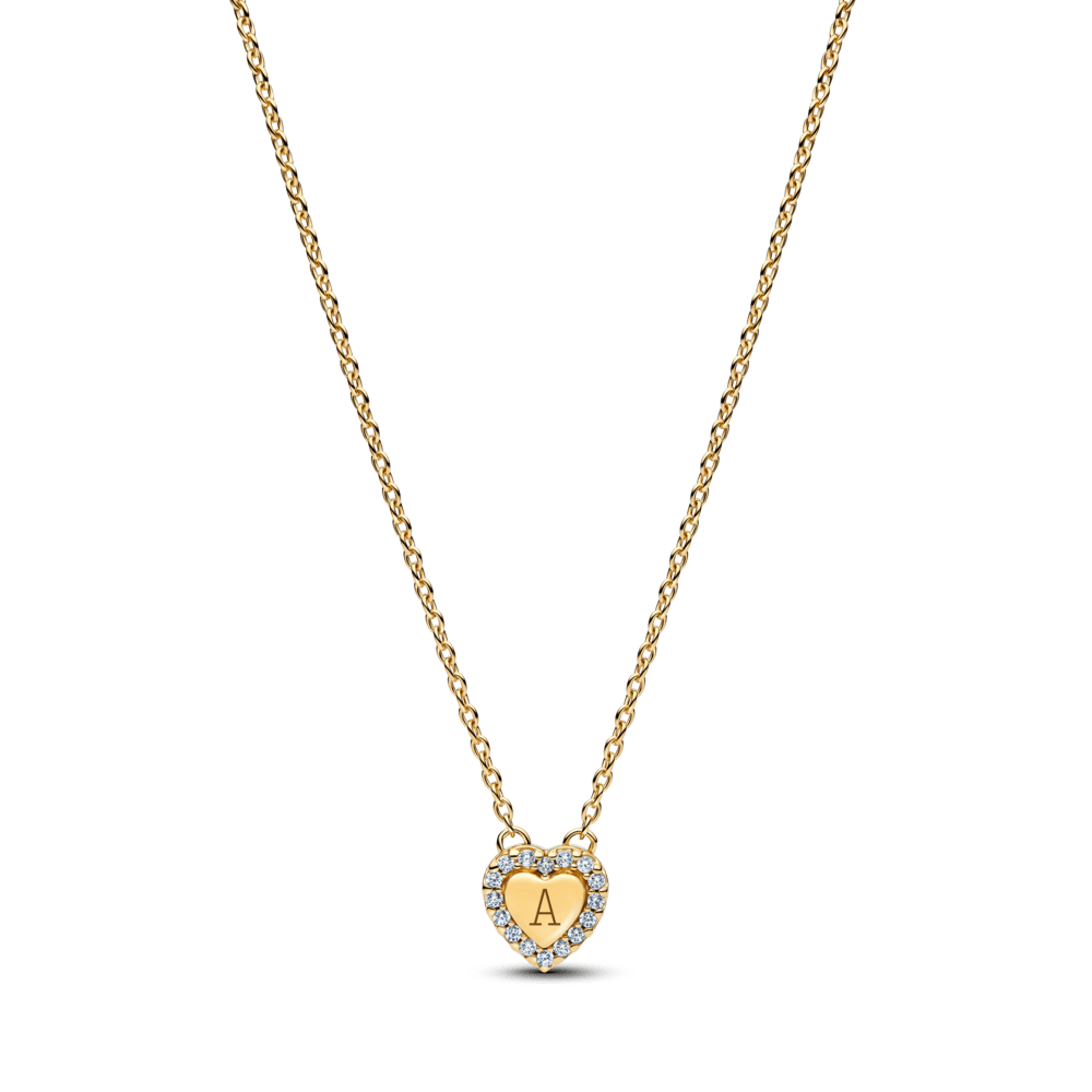 Gravējamā sirds formas Halo kaklarota