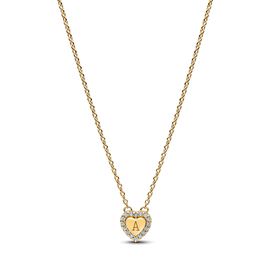 Gravējamā sirds formas Halo kaklarota