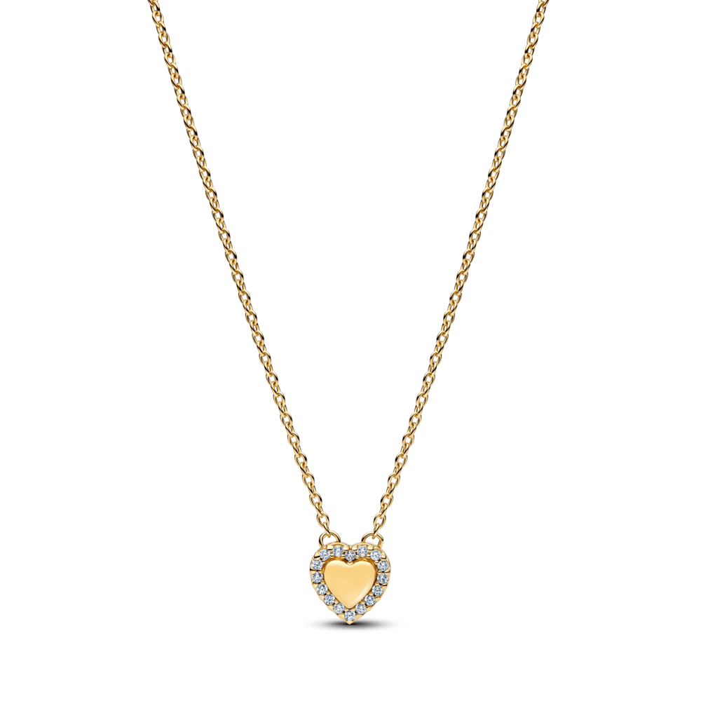 Gravējamā sirds formas Halo kaklarota