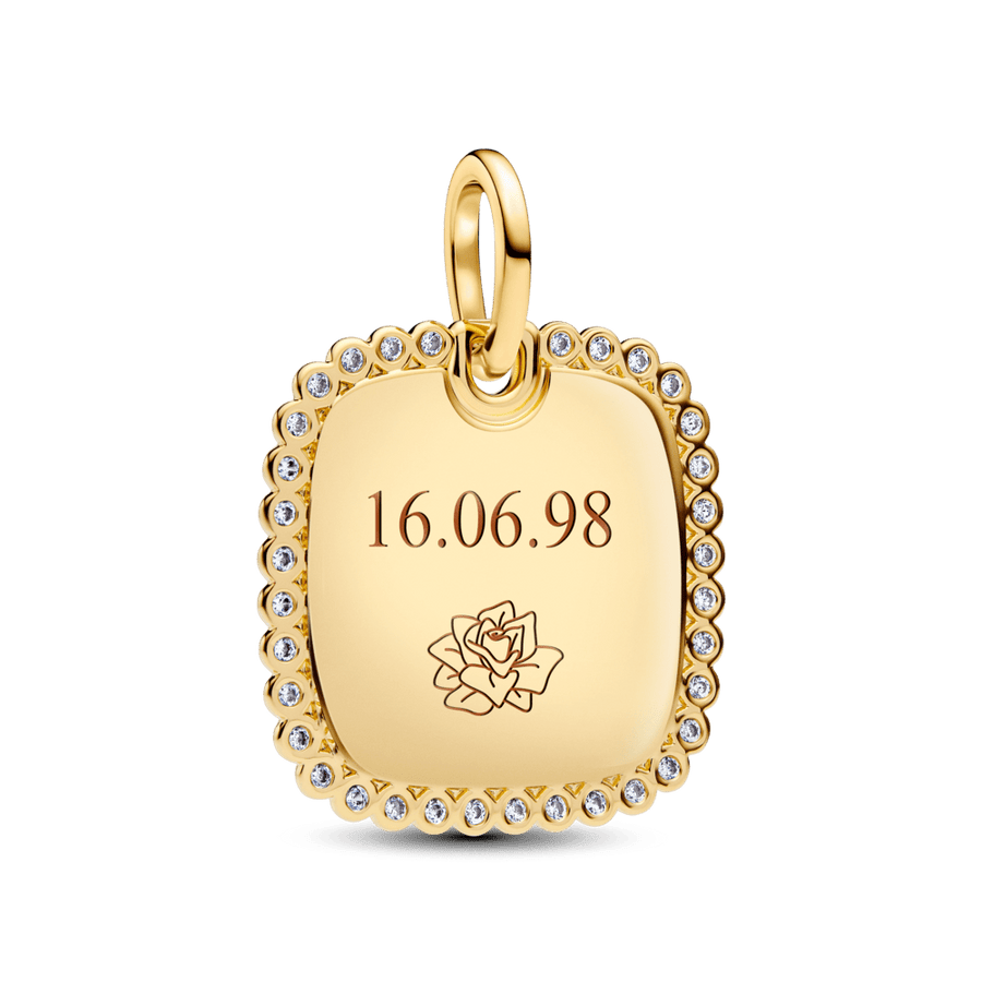 Iegravējamais kvadrātveida kulons