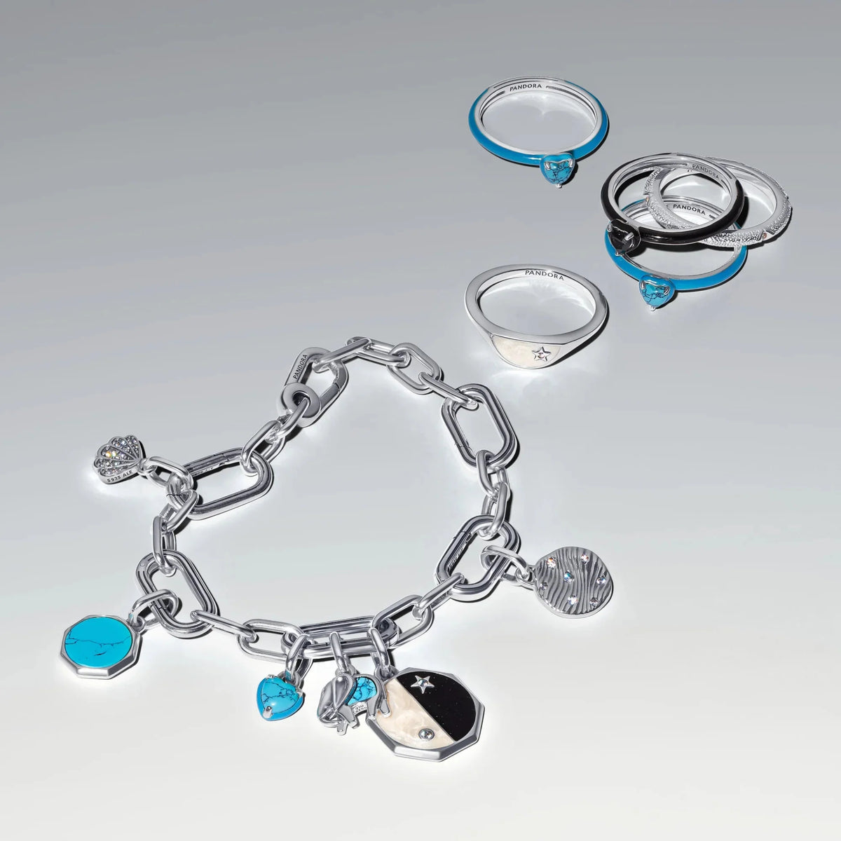 Tirkīza krāsas ziloņa mini amulets