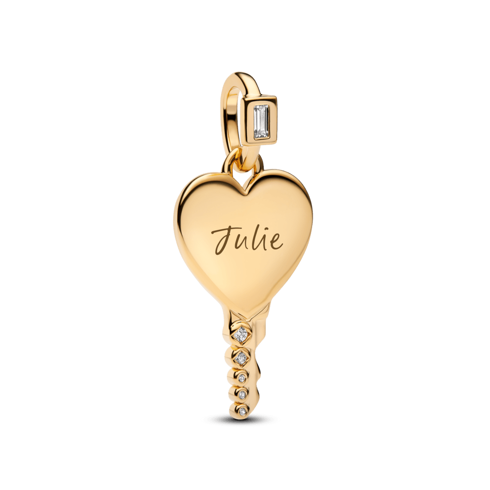 Gravējamais sirds formas atslēgas kulons