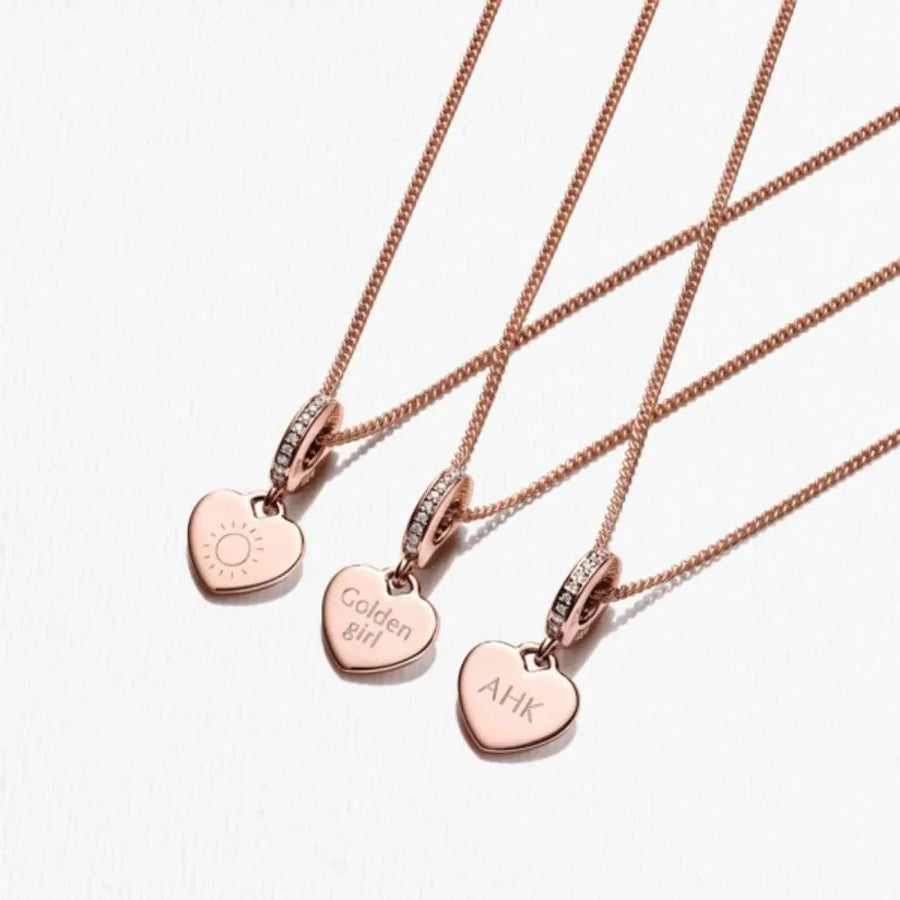 Iegravējamais sirds amulets