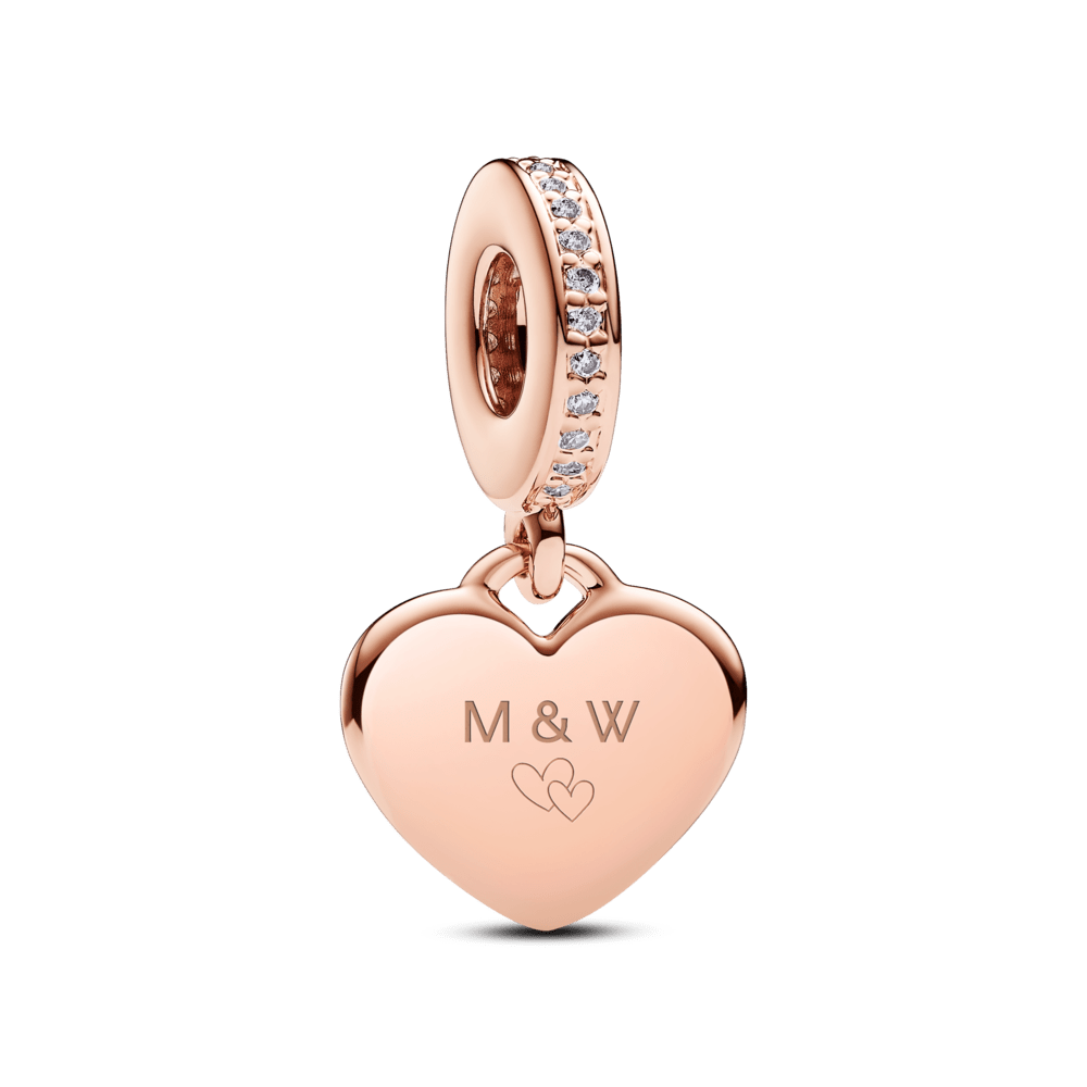 Iegravējamais sirds amulets