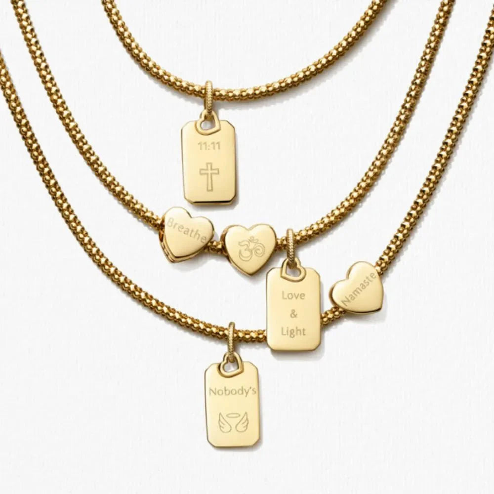 Iegravējams sirds amulets