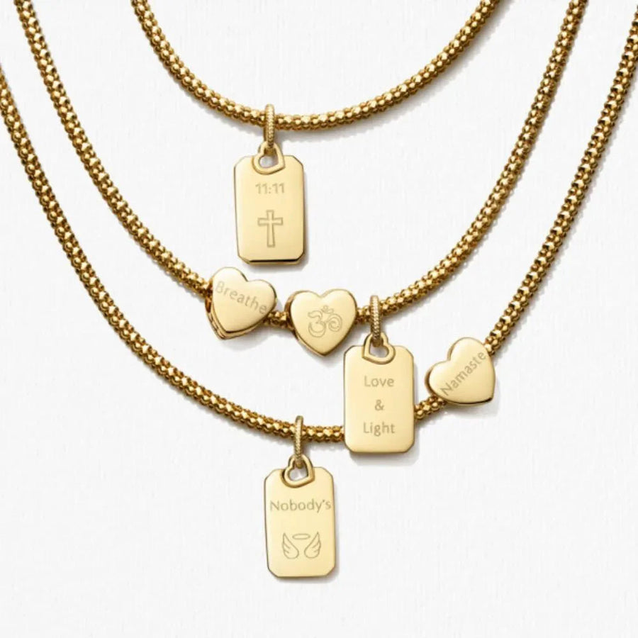 Iegravējams sirds amulets