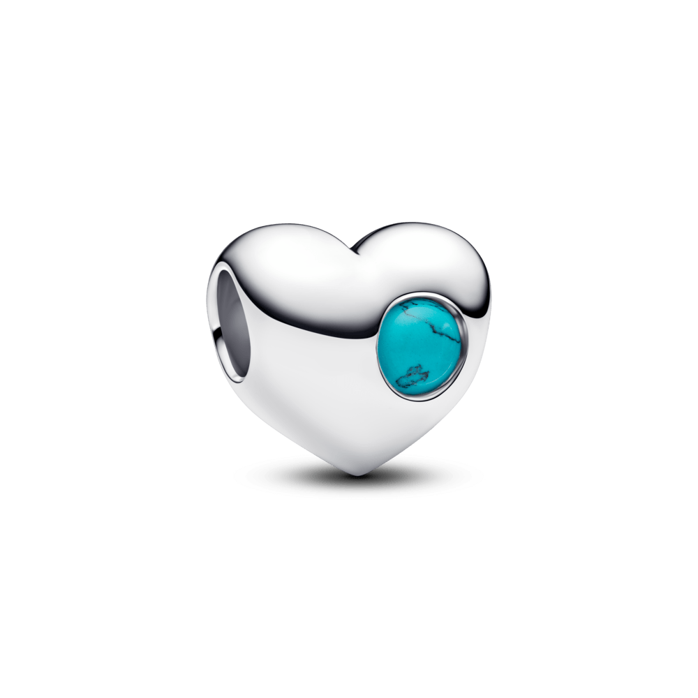 Iegravējamais tirkīzzilā akmentiņa sirds amulets