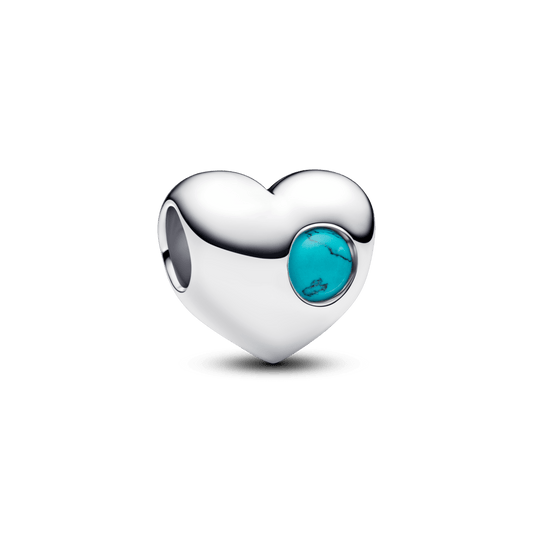 Iegravējamais tirkīzzilā akmentiņa sirds amulets