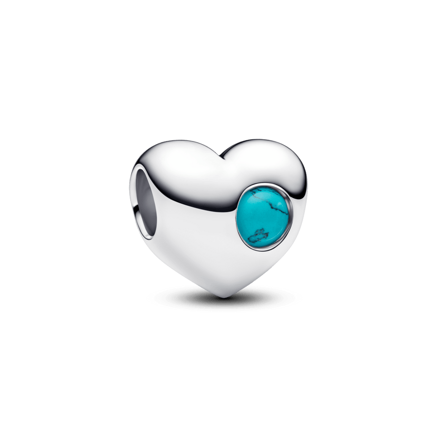 Iegravējamais tirkīzzilā akmentiņa sirds amulets